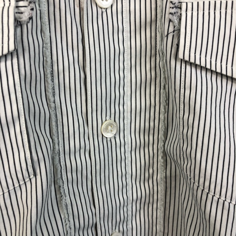 Alessandro Dell'acqua Frayed Striped Button Shirt - Picture 5 of 8